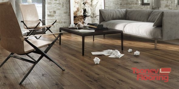 Трислоен естествен паркет Barlinek Oak Nugat Piccolo-серия Pure Line