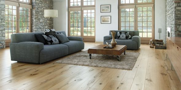 Трислоен естествен паркет Barlinek Oak Ivory Grande
