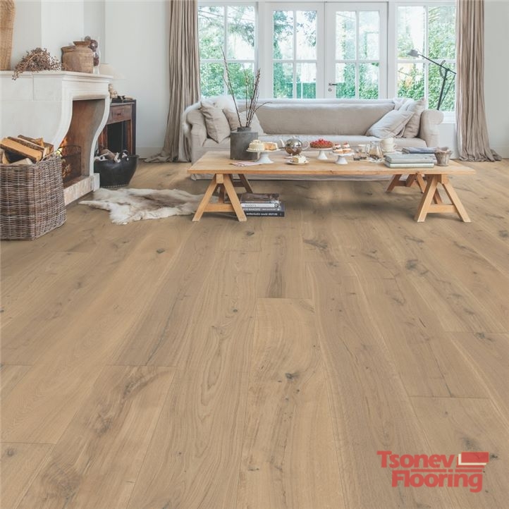 Трислоен паркет Quick Step Cappuccino blonde oak extra matt MAS3566-серия Massimo