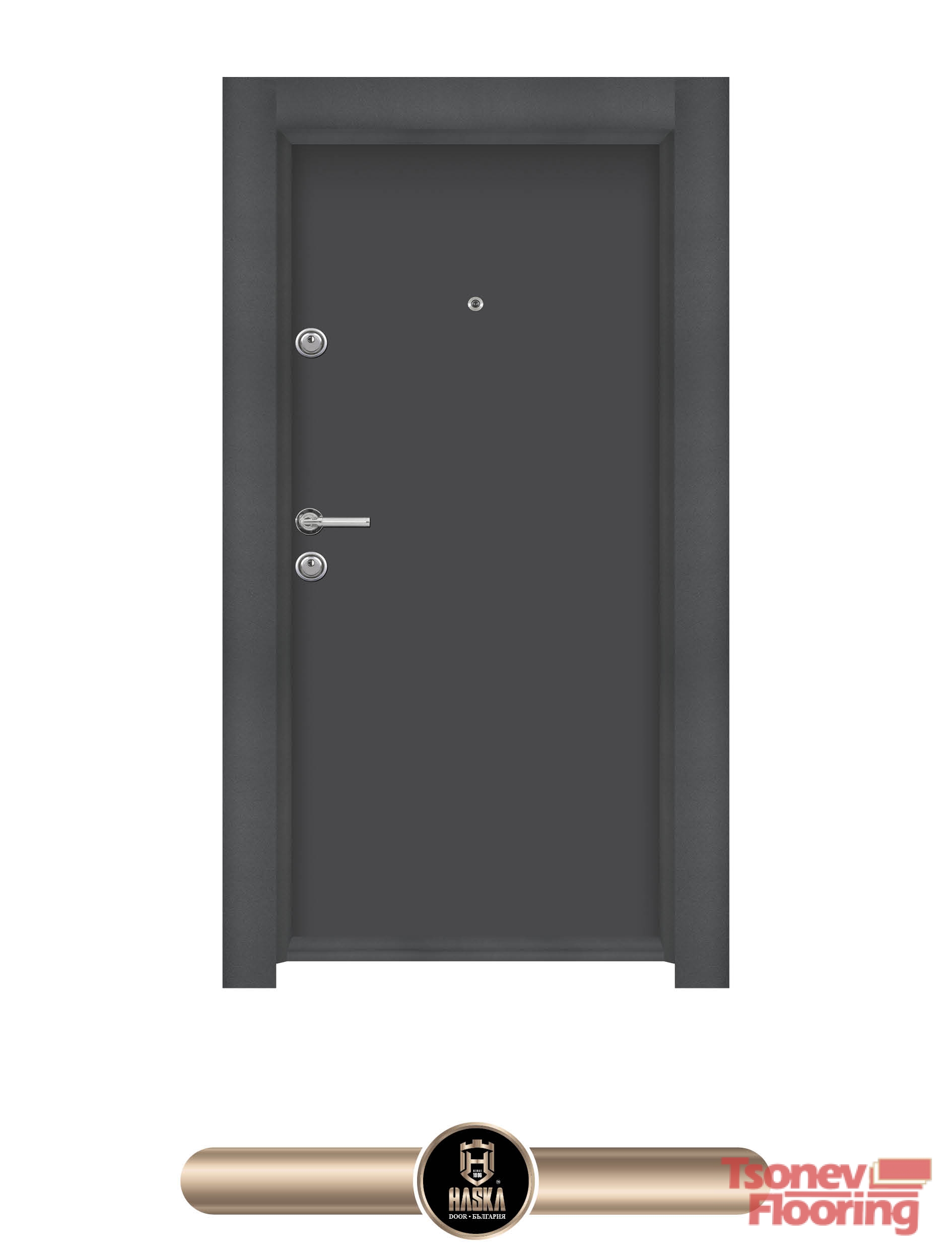 Блиндирана врата Haska Композит антрацит-серия Outdoor