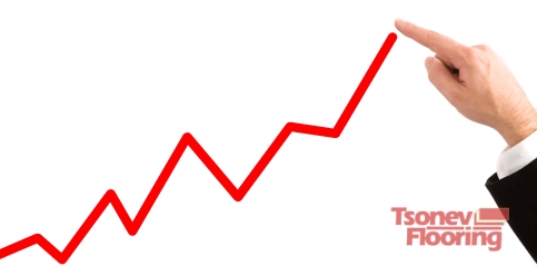 positive business chart or stock quotation on white